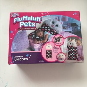 Fluffaluff Pets Arianna Unicorn Pillow - Pink and Black